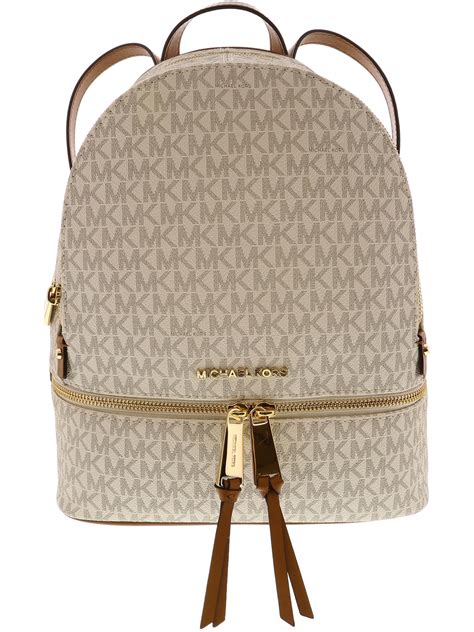 michael kors leather backpack beige|Michael Kors Backpack new collection.